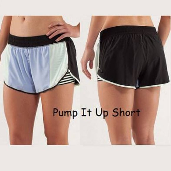 Rare LULULEMON Pump it Up shorts 8 colorblock - Picture 1 of 6